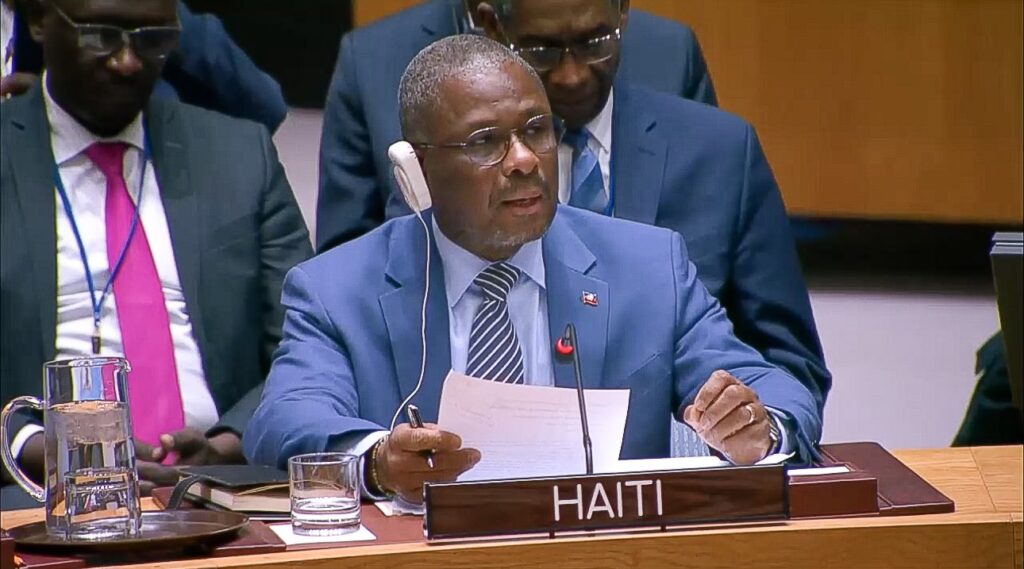 Conseil de sécurité de l'ONU : Jean-Victor Harvel Jean-Baptiste plaide pour une mission de paix